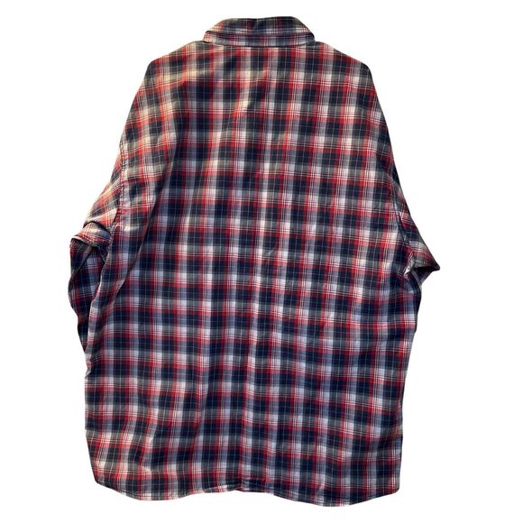 Enyce Button Up Plaid Shirt Men's Size 4X Blue/Red Long Sleeve Hiphop Y2K Urban - Picture 2 of 5